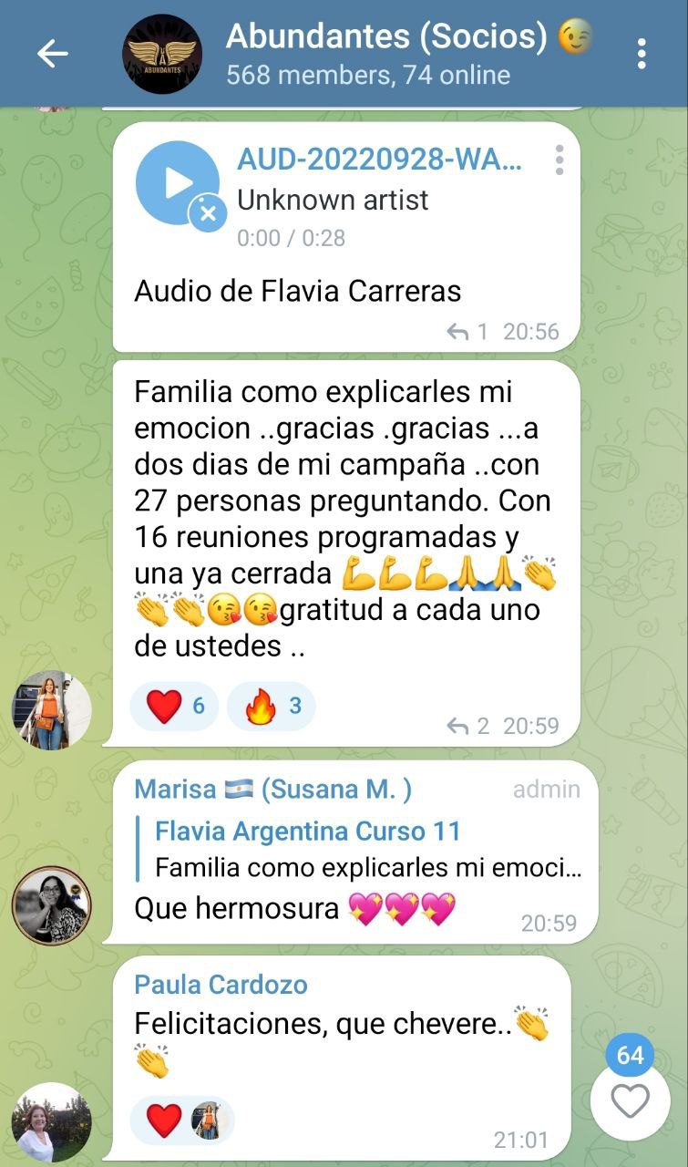Flavia, primer cierre Flavia, primer cierre