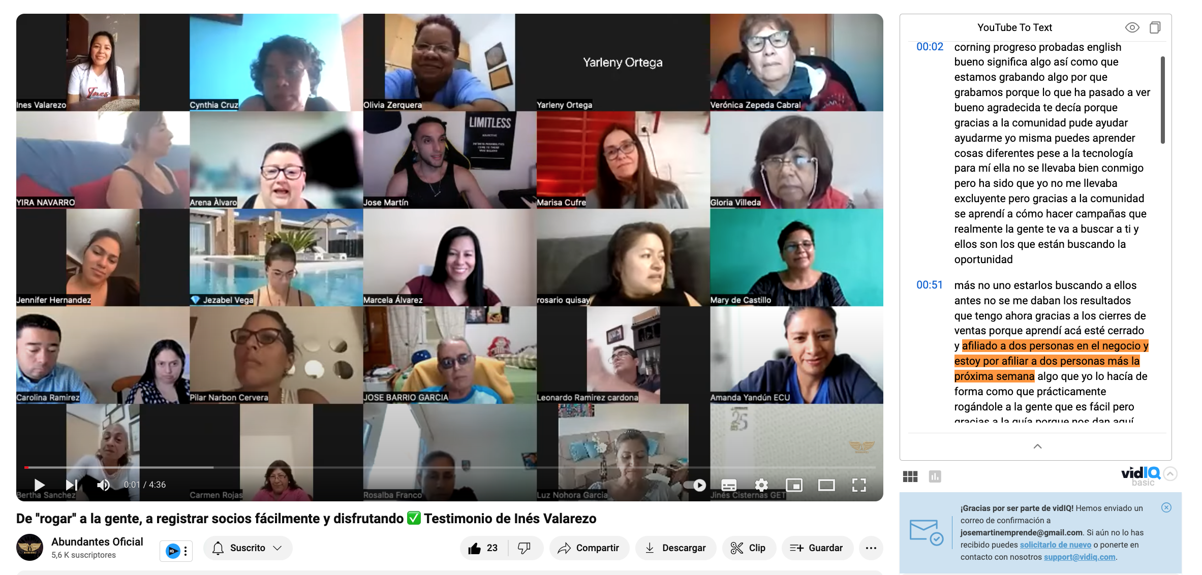 Inés Valarezo, de rogar a la gente a registrar socias fácilmente Inés Valarezo, de rogar a la gente a registrar socias fácilmente