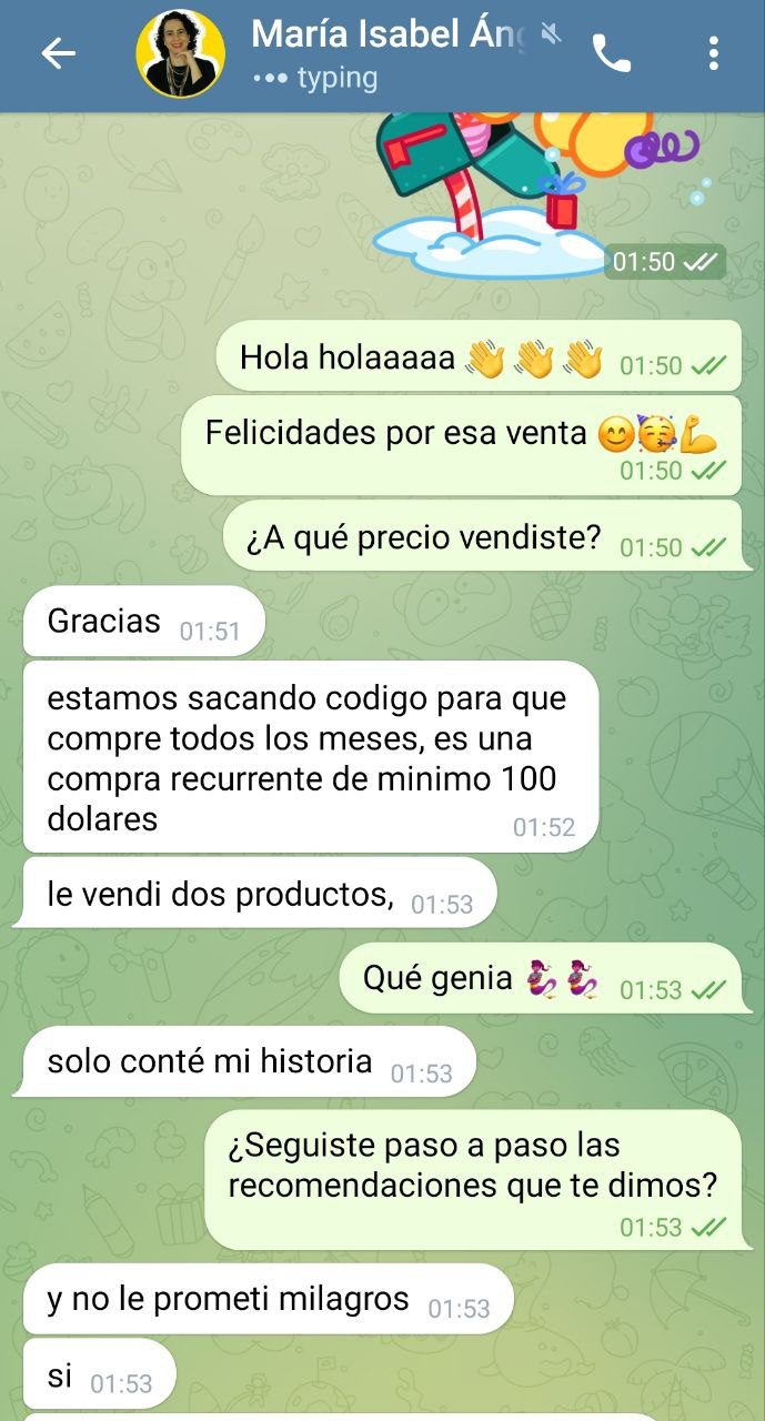 María Isabel Ángel, ventas recurrentes de 100 dólares María Isabel Ángel, ventas recurrentes de 100 dólares